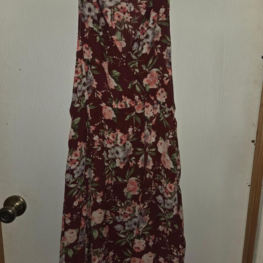 Xhilaration Women's Burgundy and Red Dress
